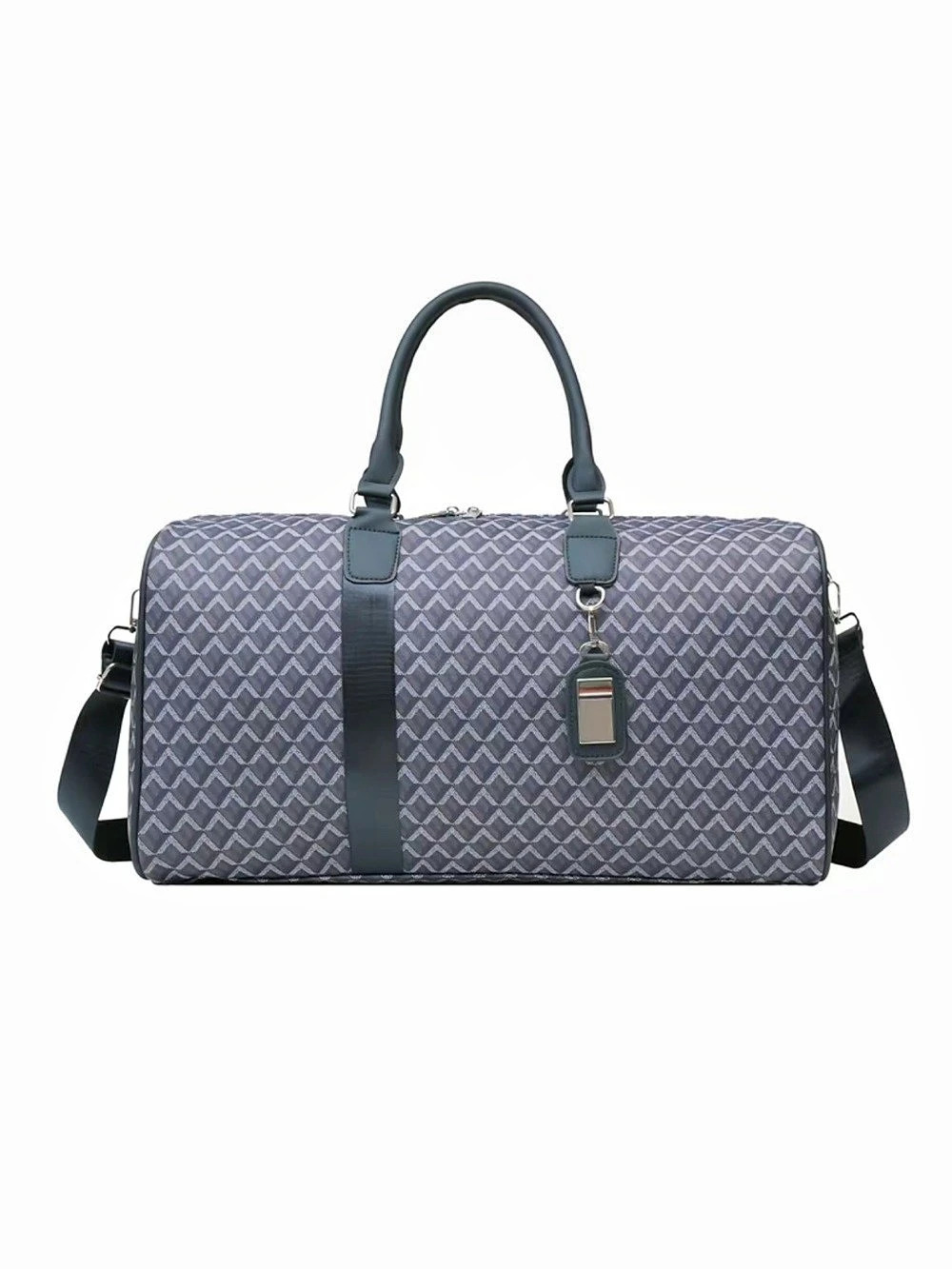 Geometric Duffel Bag Gray & Black Like New